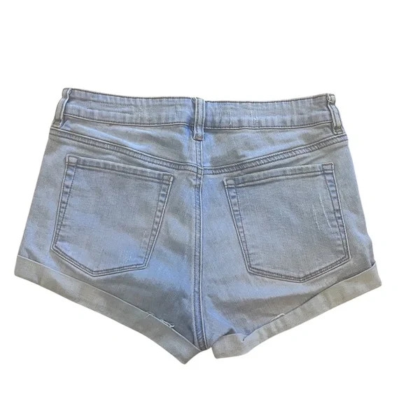 PacSun High Rise Super Stretch Shortie Denim Shorts | Size 26 Waist - Picture 3 of 5